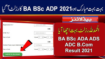 Congratulations | BA BSc ADA ADC ADS B.Com Exams 2021 Result Announced | BA BSc ADP 2021 Result