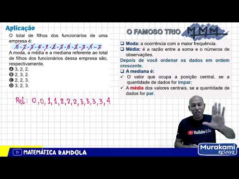 MODA, MÉDIA E MEDIANA ✅ INTRODUÇÃO À ESTATÍSTICA #23