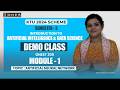 S3 KTU 2024 SCHEME | AI &amp; DS | MODULE 1 | ARTIFICIAL NEURAL NETWORK | DEMO CLASS | ONES