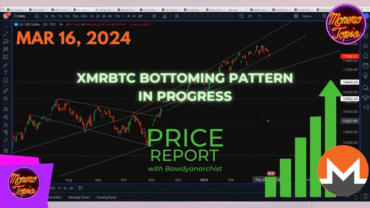 XMRBTC Bottoming Pattern in Progress 03/16/24 (PRICE EPI 158) - YouTube