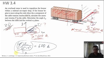 Statics - 3D vector example