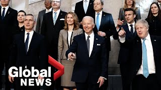 NATO summit: World leaders pose for 
