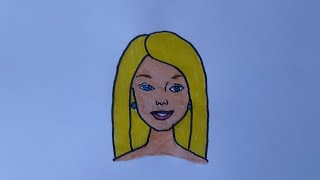 4 Adımda Kolay Barbie Çizimi | Easy Barbie Drawing in 4 Steps