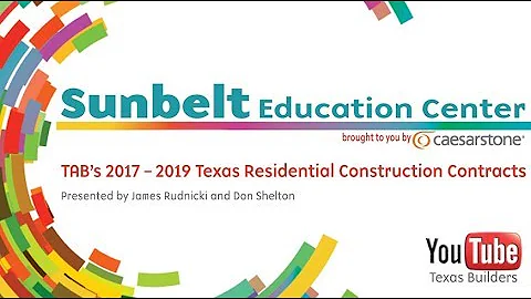 TABs 2017  2019 Texas Residential Construction Con...