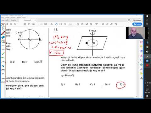 çembersel hareket yatay düzlem soruları