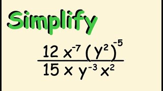 Simplifying Exponential Expression with Integer Exponents - Example
