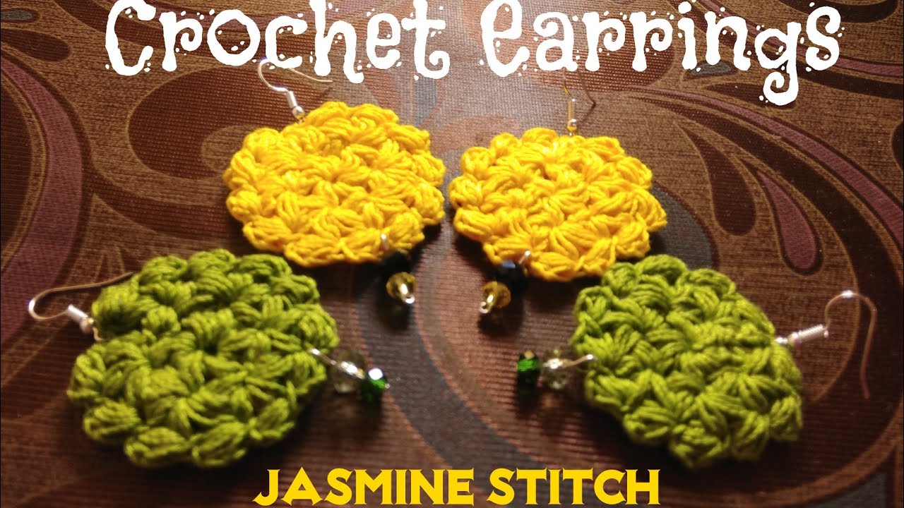 💖 Crochet Earrings💖 Jasmine Stitch Earrings 💖 (0057)