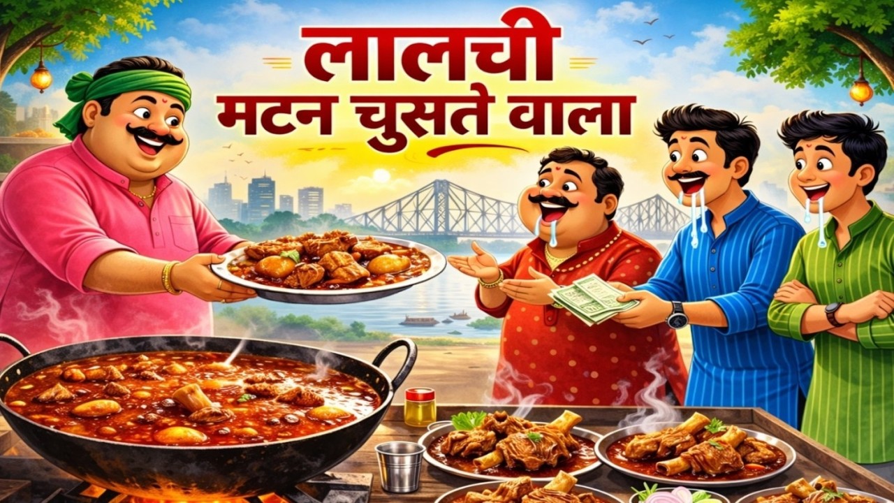 कोलकाता मटन चुस्ता वाला | Lalchi Mutton Chuste vala |  Hindi Moral Story | The Animation TV