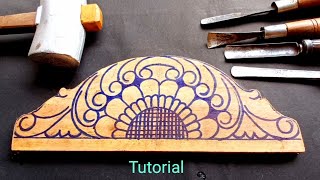 Wooden Chair head board carving tutorial