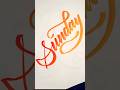 Sunday #shorts #calligraphy