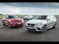 Jeep Grand Cherokee SRT vs Porsche Cayenne Turbo S vs BMW X5 M - performance SUV drag race