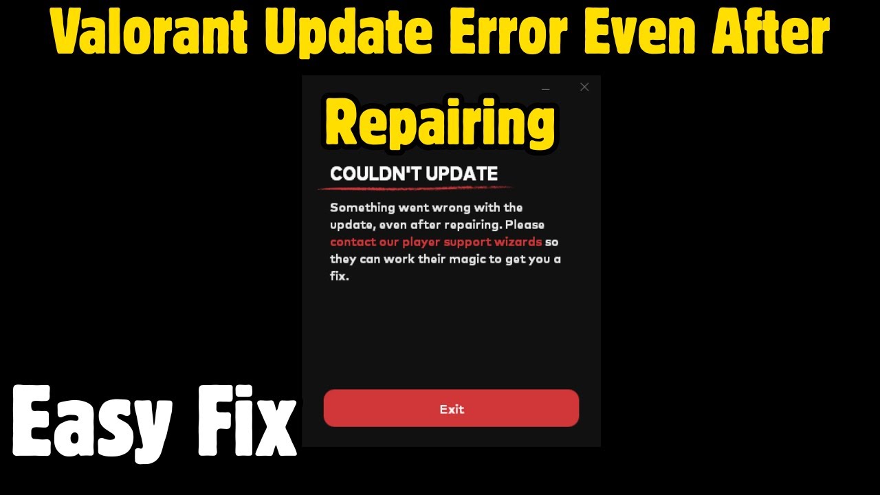 Fix Valorant Couldnt Update Something went wrong with the update