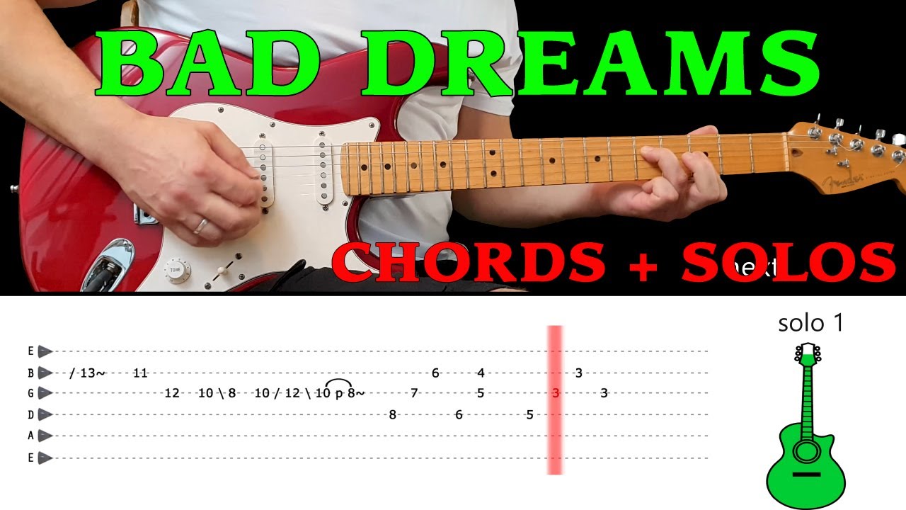 BAD DREAMS - chords & solos as played in New Zealand Live Acoustic Session - Teddy Swims BAD DREAMS - chords & solos as played in New Zealand Live Acoustic Session - Teddy Swims
