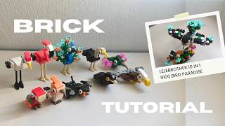 How to Build LELEBROTHER Bird Paradise (Code: 9100) Step-by-Step Bricks Tutorial | Unofficial Lego Guide