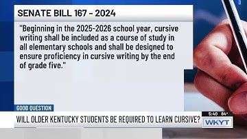 Good Question: Will older Ky. students be required to learn cursive?