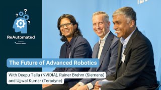 The Future of Advanced Robotics feat. NVIDIA, SIEMENS and TERADYNE
Topic: The Future of Advanced Robotics.
Panel:
Ujjwal Kumar, President, Teradyne Robotics
Rainer Brehm, CEO, Siemens Factory Automation
Deepu Talla, Head of Robotics, Nvidia
Chapters:
Introduction (00:00:00)
Speakers introduce themselves and their roles at their respective companies.
Excitement about Robotics (00:02:06)
Discussion about the simultaneous forces changing the trajectory of AI and robotics, the fascination with combining automation and AI, and the excitement about collaboration.
Collaboration in Robotics (00:03:53)
The role of collaboration in the robotics space, particularly focusing on NVIDIAs collaboration approach and Siemens collaboration with Universal Robots.
Ecosystems in Robotics (00:07:53)
The expansion of the robotics ecosystem to include bigger players and the integration of AI technologies into the ecosystem.
AI Challenges and Excitement (00:09:58)
Challenges and excitement about deploying AI in the operation technology world, and the potential for AI to solve unsolved automation tasks.
Physical AI (00:13:02)
The concept of physical AI and its impact on adding new capabilities, making robots smarter, and enhancing safety and reliability.
Scaling AI (00:14:22)
Discussion about scaling and industrializing AI, making it accessible to a broad audience of automation users, and enhancing automation to a more skill-based system.
Human-Robot Interaction (00:18:28)
The impact of AI on human interaction with robots, including safety, natural language speech recognition, and emotions detection.
Technology Impact in Factories (00:19:35)
The impact of technology, particularly collaborative robots combined with AI, on addressing the pain points for both small and medium-sized manufacturers and large manufacturers.
Implementation of Technology (00:21:35)
The experience of using collaborative robots in Siemens factories, showcasing the integration of drives and inverters in a fully integrated line.
Key Drivers for Automation (00:23:57)
Quick-fire discussion on the key drivers for automation in factories.
Generative AI and Digital Twin (00:24:11)
Discussion on the impact of generative AI and digital twin technology on robotics and automation.
Key Driver for Automation in Factories (00:26:08)
The importance of automation in factories due to the need for sustainable production and the aging workforce.
Sustainability and Automated Repair (00:27:08)
Exploring the role of AI in sustainability, including the potential for automated repair in products like EV batteries.
Safety in Human-Robot Cooperation (00:29:00)
Emphasizing the focus on safety in collaborative robots as a key differentiator in automation technology.
Efficiency Optimization through Digital Twin (00:29:47)
The potential for optimizing production efficiency through digital twin technology and simulation.
Future of Robotics and Collaboration (00:30:39)
The transformative potential of AI, digital twins, and collaboration among tech companies in shaping the future of robotics and automation. The Future of Advanced Robotics feat. NVIDIA, SIEMENS and TERADYNE