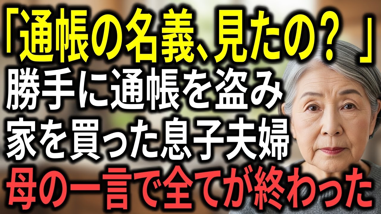 「ところで通帳の名義、確認した？」姑と息子の欲に、母が放った一撃。