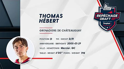 2021 QMJHL Draft | Prospect Profile : Thomas Hbert