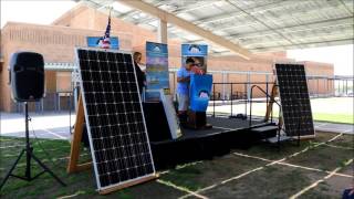 La Cima student reads 1st place solar essay