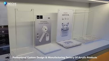 RECHI |Custom Counter Acrylic Display Factory| Acrylic Retail Display Stand Rack for Earphone