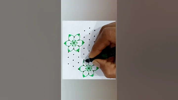 9*5 dots easy and simple rangoli design/ daily kolangal/beautiful kolam#shorts#ytshorts #shortsvideo