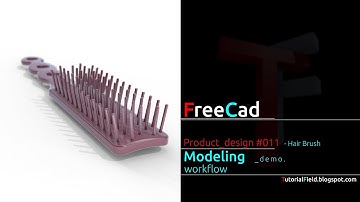 Freecad tutorial - Product design #011 - Hair Brush