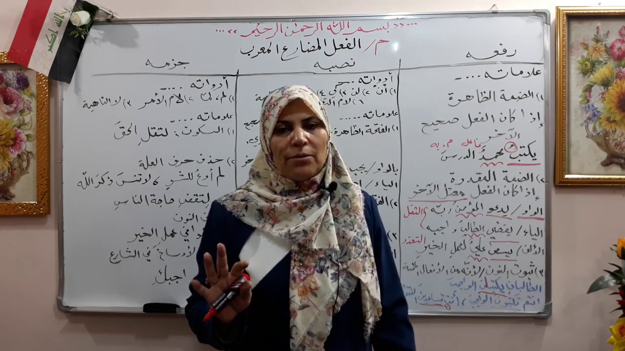 فعل المضارع المرفوع والمنصوب والمجزوم - YouTube