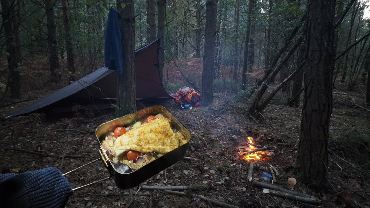 Off-Grid Solo Camping With Tarp | Island Style Cooking (Fish, Veg & Rice)