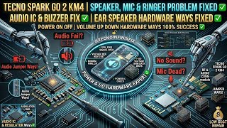 Tecno Spark Go 2 KM4 Speaker, Mic &amp; Ringer Problem Solution | Audio IC &amp; Buzzer Problem Fix Solution