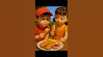 Squid game, whoever takes to eat chiken #asmr #ai #squidgame2 #animation #squidgamchallenge