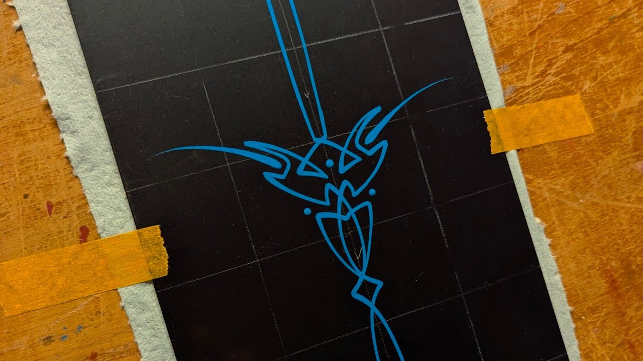 Step by step Pinstriping: Single color design