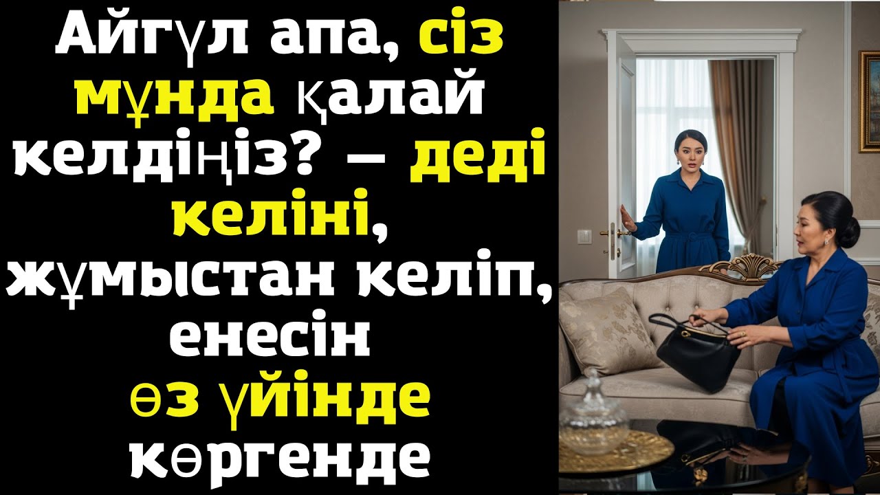Айгүл апа сіз мұнда қалай келдіңіз деді келіні, жұмыстан келіп енесін өз үйінде көргенде
