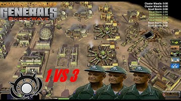 C&C Generals Shockwave Mod 1 VS 3 HARD AI