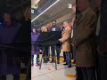 Plaque unveiling for the Eglinton Crosstown LRT. The line is expected to open Sunday