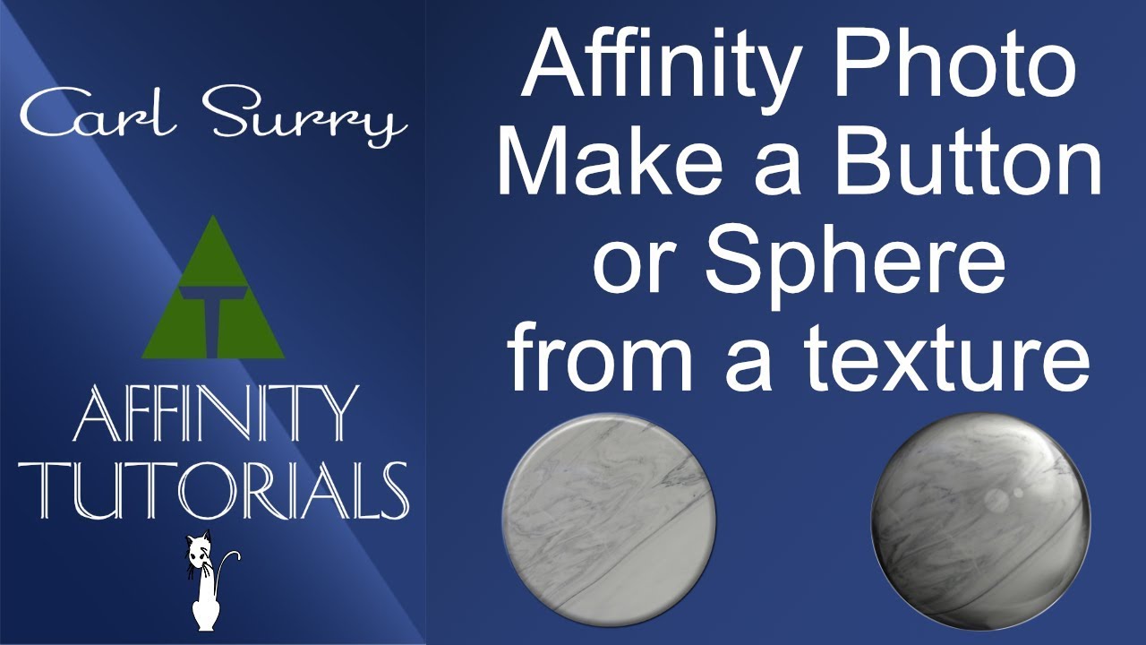 Affinity Photo – Make Your Own Buttons - Spheres From A Texture - YouTube