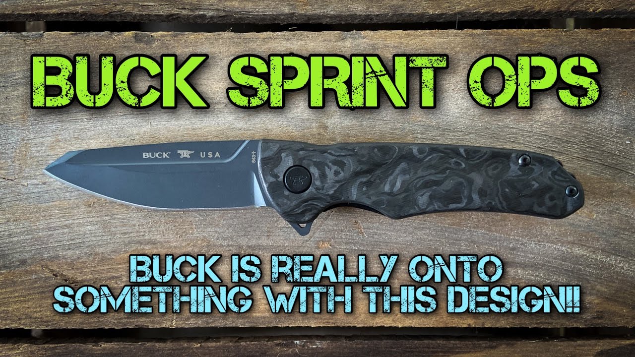 Buck Marbled Carbon Fiber Sprint Ops - A gorgeous American made blade with great quality and action!