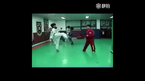old clip of Jungkook learning taekwondo