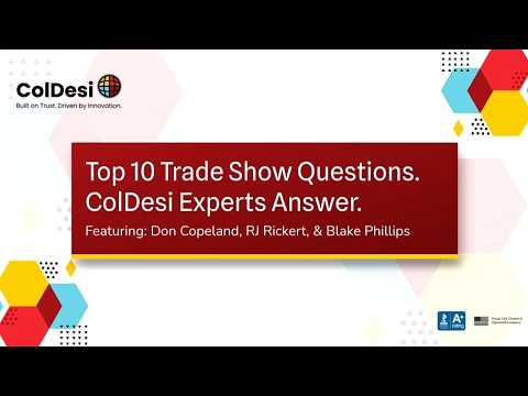Trade Show Questions? - ColDesi Experts Answer.