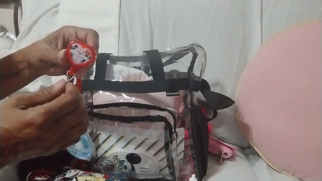 What's in my bag? Clear stadium medium tote/diaper bag