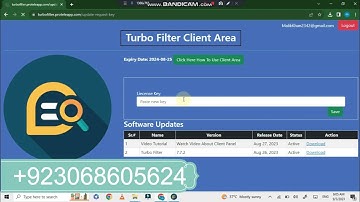 How to use Turbo Filter client area for making license