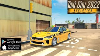 #13 Kia Stinger Taxi Car - Taxi Sim 2022 Evolution - Android IOS Gameplay