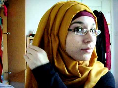 Hijab tutorial: 3 Layers (folds) - YouTube