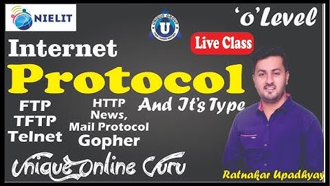 O Level || Introduction of Internet and WWW || M1-R5 || Chapter 05 || Part-1| Ratnakar Upadhyay