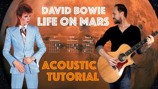 Life On Mars Acoustic Tutorial David Bowie chords