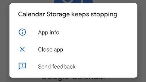 how to fix Calendar storage keeps stopping OnePlus