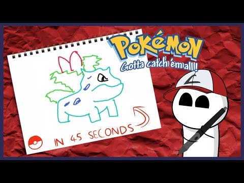 Pokemon Drawing Challenge - Draw in 45 seconds!
