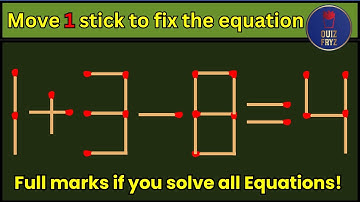 Can You Solve all the Equations? (Matchstick Puzzles) #maths  #quiz #puzzle challenge