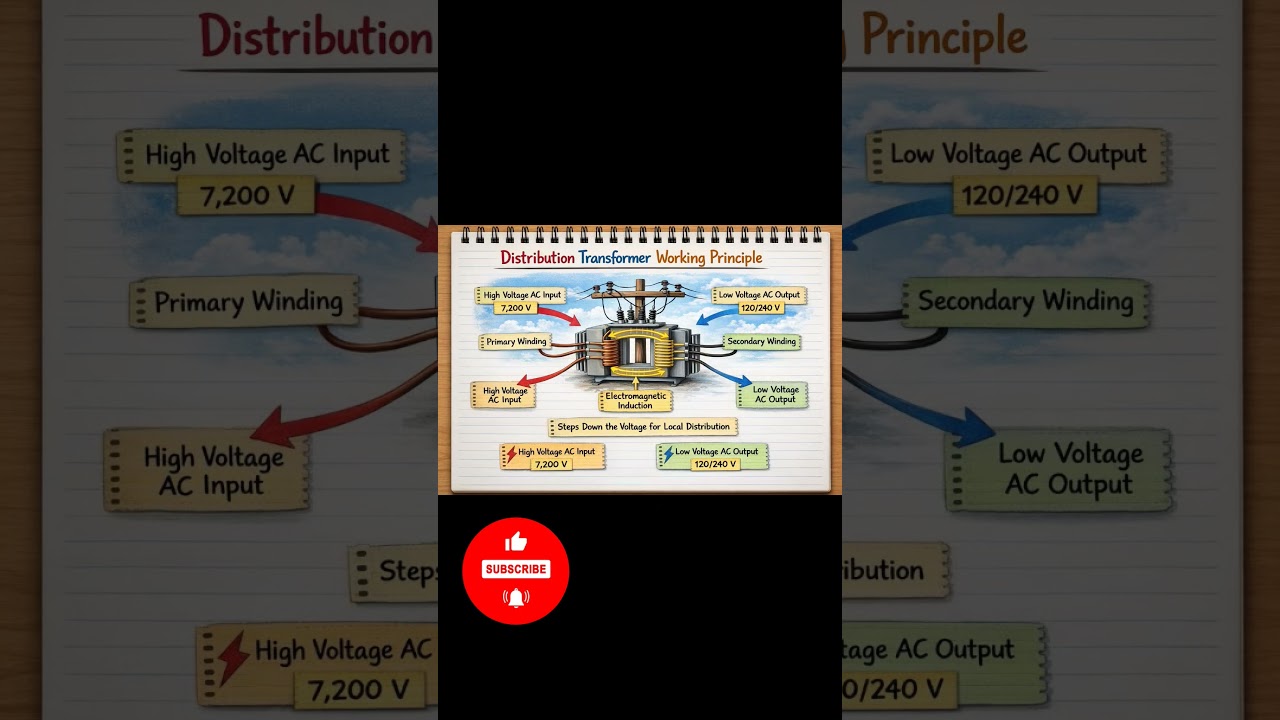 Working principle of Distribution Transformer ⚡💡(Electrical Engineer)