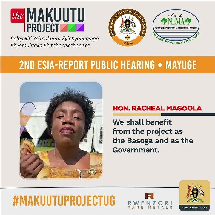 Hon. Rachael Magoola speaks out about the Makuutu Project