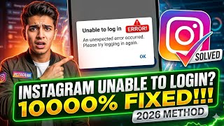 Instagram Unable to login | an unexpected error occurred. Please try logging in again (100% FIXED!!)